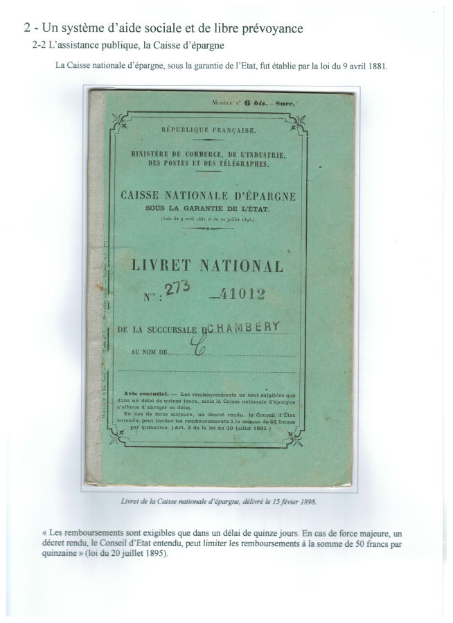 Livret national de la Caisse nationale d’épargne (1898)